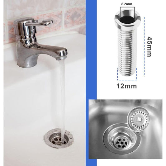 2 pcs 304 Stainless Steel Kitchen Sink Strainer Screws Waste Strainer Threaded Screw Connector M12x45Mm Sink V1188-MS-227-0560