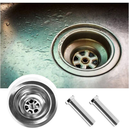 2 pcs 304 Stainless Steel Kitchen Sink Strainer Screws Waste Strainer Threaded Screw Connector M12x45Mm Sink V1188-MS-227-0560
