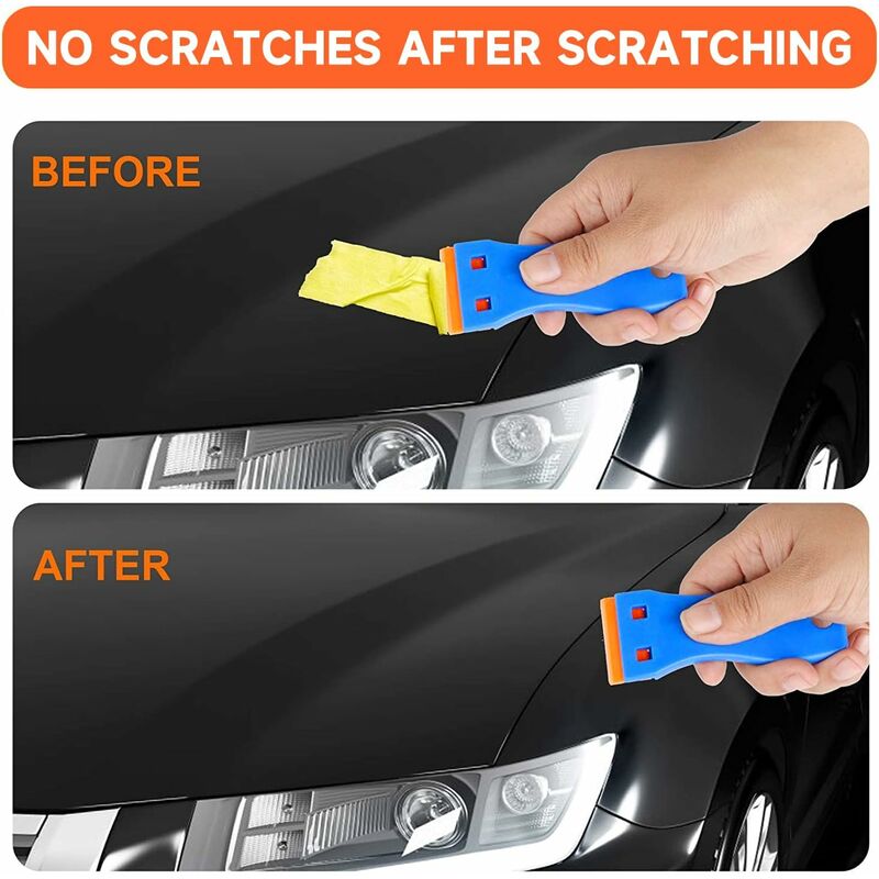 3 Pieces Plastic Scraper With 50 Pieces Plastic Blades Scrapers Ceramic Hob Glass Plate Scraper For Removing V1188-MS-227-0565
