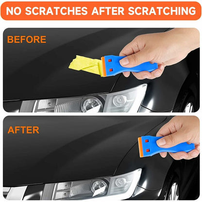 3 Pieces Plastic Scraper With 50 Pieces Plastic Blades Scrapers Ceramic Hob Glass Plate Scraper For Removing V1188-MS-227-0565
