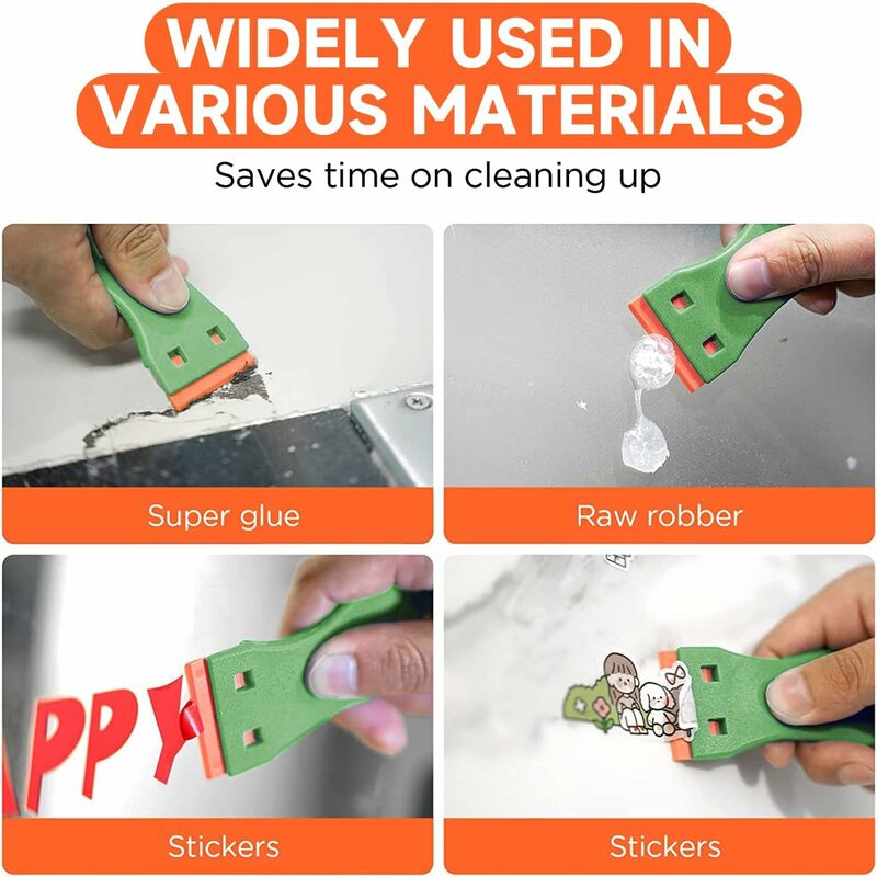 3 Pieces Plastic Scraper With 50 Pieces Plastic Blades Scrapers Ceramic Hob Glass Plate Scraper For Removing V1188-MS-227-0565
