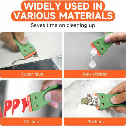 3 Pieces Plastic Scraper With 50 Pieces Plastic Blades Scrapers Ceramic Hob Glass Plate Scraper For Removing V1188-MS-227-0565