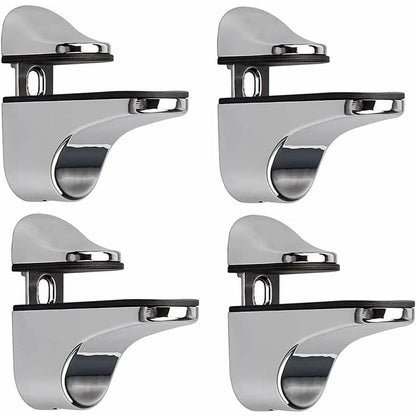 Adjustable Glass Shelf Bracket, 4 pcs Glass Shelf Support, Wall Mounted Glass Clamp, Glass Shelf Bracket, For V1188-MS-227-0566