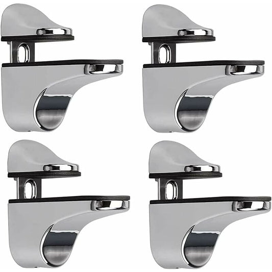 Adjustable Glass Shelf Bracket, 4 pcs Glass Shelf Support, Wall Mounted Glass Clamp, Glass Shelf Bracket, For V1188-MS-227-0566