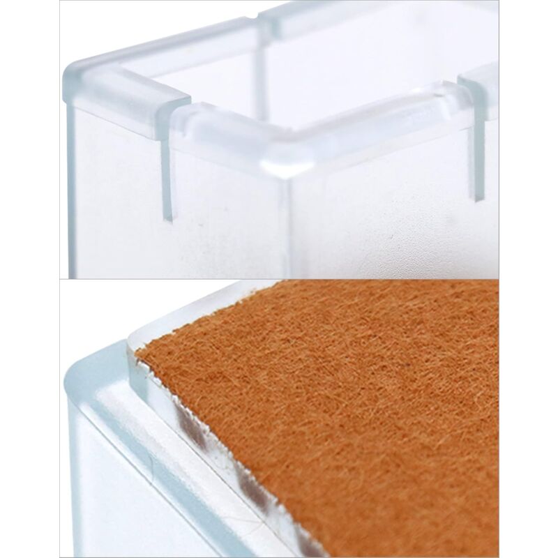 12 pcs Rectangle Silicone Chair Leg Protectors For Chair/Table/Sofa Legs Width 24-30Mm X Length 39-47Mm V1188-MS-227-0567