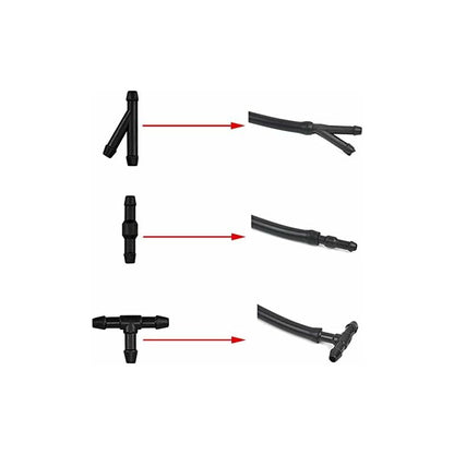 10 pcs Windshield Wiper Hose Kit,3M Windshield Washer Fluid Hose,Windshield Wiper Nozzle Mist Washer Spray V1188-MS-227-0568