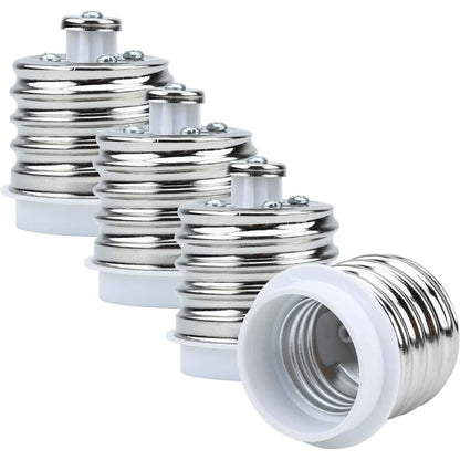 4X Lamp Socket Adapter E40 To E27 In White - 4 pcs Set Reformatting Converters For Lamp Sockets For V1188-MS-227-0573