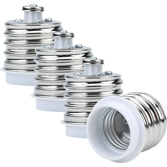 4X Lamp Socket Adapter E40 To E27 In White - 4 pcs Set Reformatting Converters For Lamp Sockets For V1188-MS-227-0573