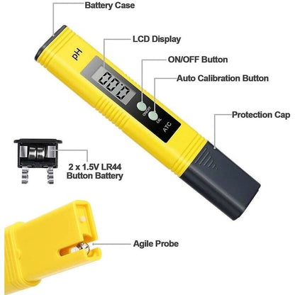 Ph Tester, Pool Ph Tester Measures Tds Ph Ec Temperature Water Quality Ph Tester For Drinking Water, Pool, V1188-MS-227-0574