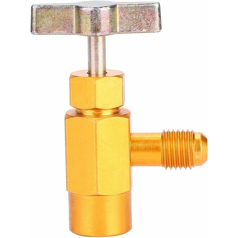 1/4" Sae Thread Adapter R-134A R-134 Ac Refrigerant Tap Can Dispenser Valve Tool 1/2" Acme Thread V1188-MS-227-0576