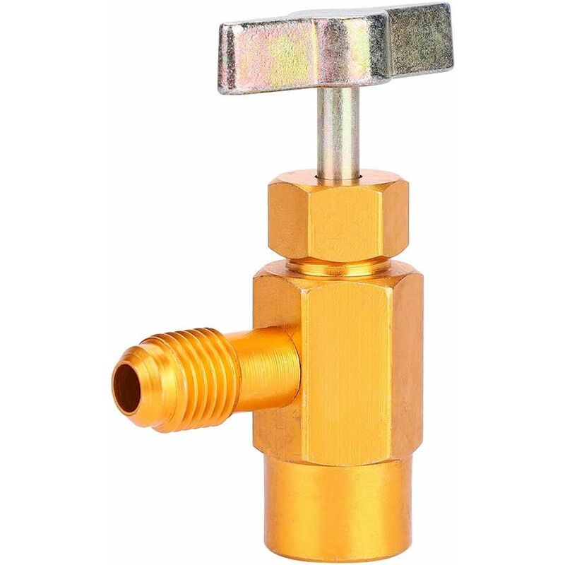 1/4" Sae Thread Adapter R-134A R-134 Ac Refrigerant Tap Can Dispenser Valve Tool 1/2" Acme Thread V1188-MS-227-0576