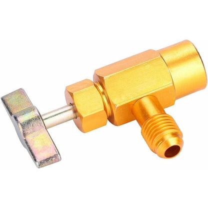 1/4" Sae Thread Adapter R-134A R-134 Ac Refrigerant Tap Can Dispenser Valve Tool 1/2" Acme Thread V1188-MS-227-0576