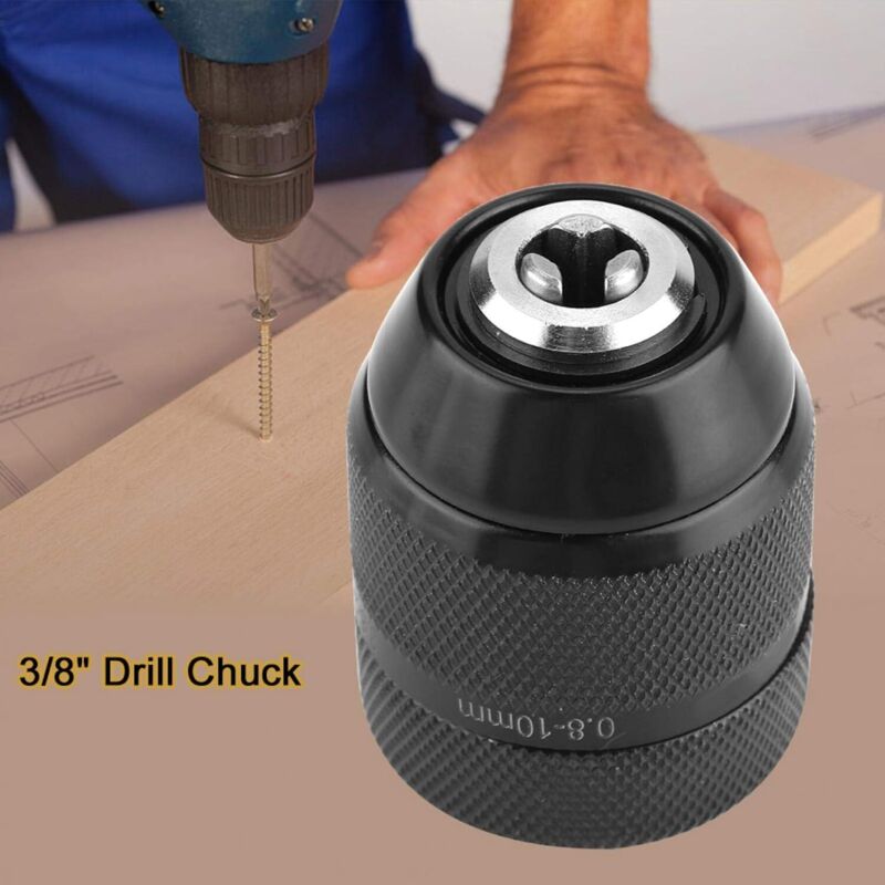 3/8 Drill Chuck, 0.8Mm-10Mm Shank Conversion Chuck, Electric Drill Chuck Adapter, Thread Keyless Drill Chuck V1188-MS-227-0577
