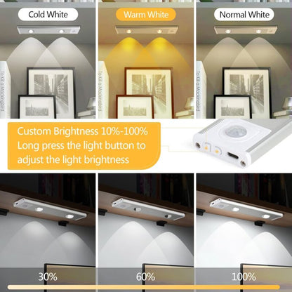 2 pcs Wireless LED Closet Lights, Dimmable Under Cabinet Lights, Motion Sensor, 3 Lighting Modes, Closet V1188-MS-227-0582