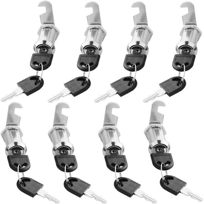 Cam Lock Cylinder, 8 pcs Mailbox Lock With 16 Keys Cabinet Door Lock Cam Lock Barrel For Mailbox Drawer V1188-MS-227-0584