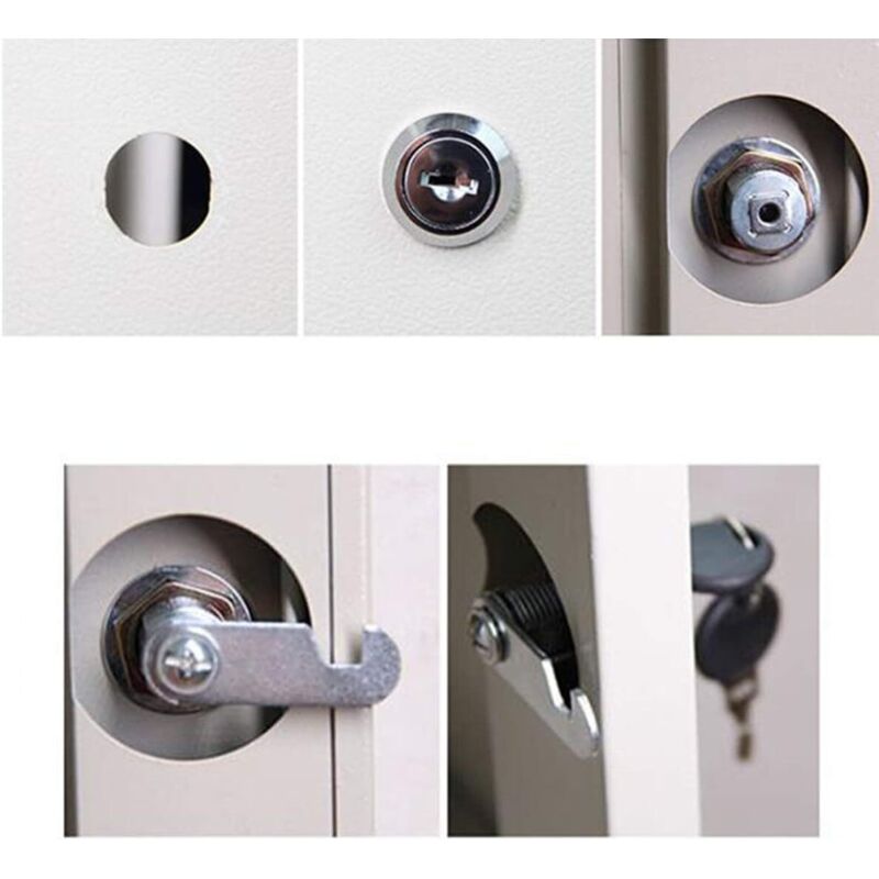 Cam Lock Cylinder, 8 pcs Mailbox Lock With 16 Keys Cabinet Door Lock Cam Lock Barrel For Mailbox Drawer V1188-MS-227-0584