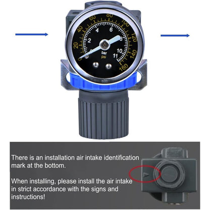 New Pressure Reducer For Compressed Air Compressor, Pressure Range (0-10 Bar), 1/4 Inch V1188-MS-227-0585