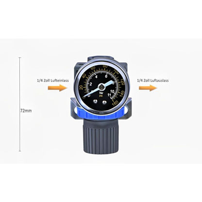 New Pressure Reducer For Compressed Air Compressor, Pressure Range (0-10 Bar), 1/4 Inch V1188-MS-227-0585
