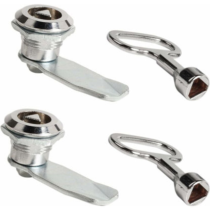 2 Sets Mailbox Lock 20Mm Furniture Lock Socket Lock With Triangle Key Locker Mailbox Security Zinc Alloy V1188-MS-227-0587