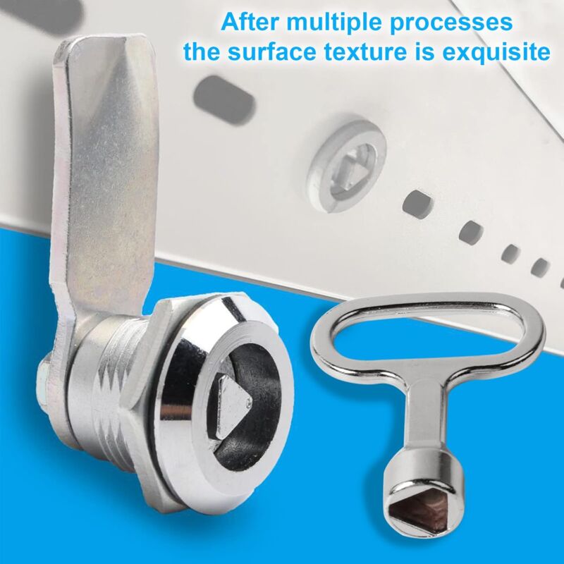 2 Sets Mailbox Lock 20Mm Furniture Lock Socket Lock With Triangle Key Locker Mailbox Security Zinc Alloy V1188-MS-227-0587