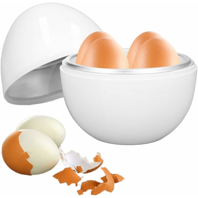 Egg Cooker With 4 Egg Capacity Microwave Hard Boiled Eggs Compact Design Pp Material Egg Steamer For Home Use V1188-MS-227-0589
