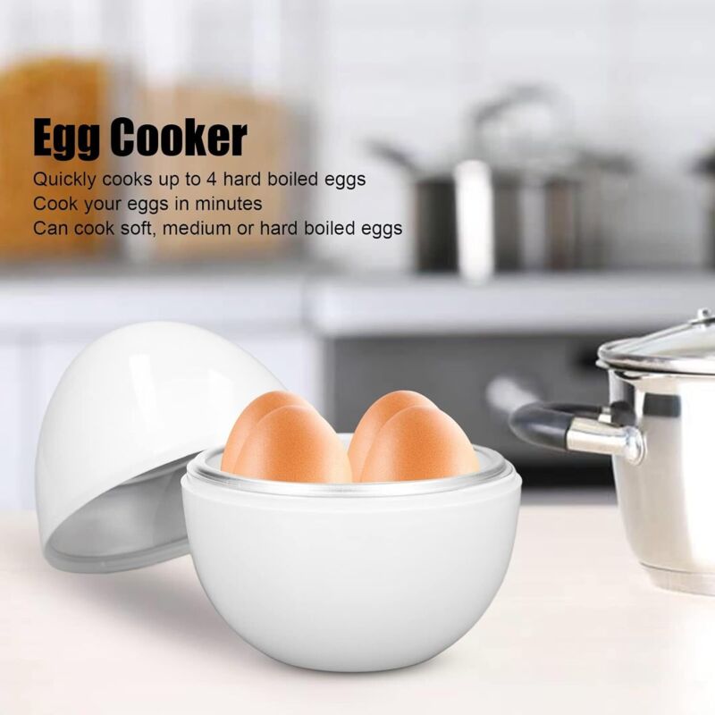 Egg Cooker With 4 Egg Capacity Microwave Hard Boiled Eggs Compact Design Pp Material Egg Steamer For Home Use V1188-MS-227-0589