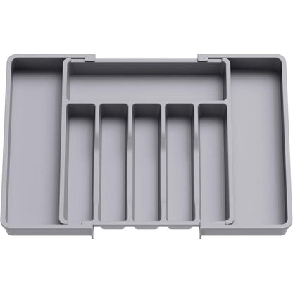 Cutlery Tray, Expandable Utensil Tray For Drawer, Adjustable Drawer Organizer For Kitchen, Compact Plastic V1188-MS-227-0596