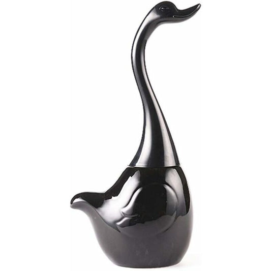 Swan Shape Toilet Brush Set, Toilet Brush Holder, Toilet Brush Holder And Stand, For Bathroom (Black) V1188-MS-227-0597