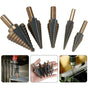 5 pcs Metal Step Drill Bit, 5-35Mm Hss Titanium Conical Triangle Metal Step Cutter For Steel, Wood, Brass, V1188-MS-227-0598