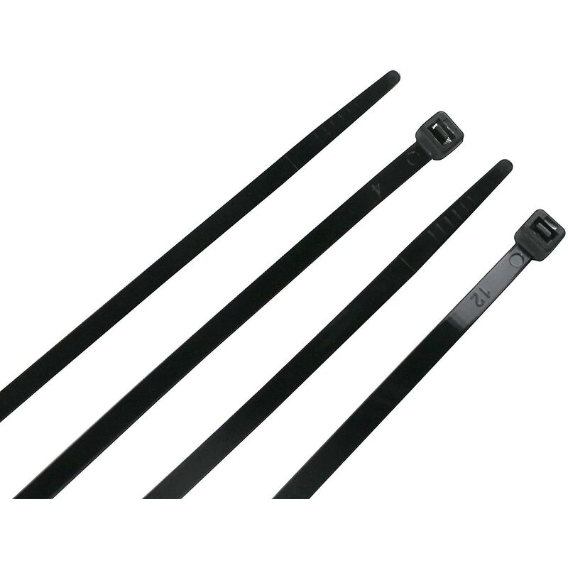 Cable Tie 200 X 2.5 Mm, Cable Tie, Rilsan Nylon Cable Ties, Cable Ties 200 Mm, Black, Pack Of 1000 Pieces. V1188-MS-227-0599
