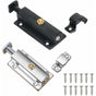 2 pcs Interior Door Lock, Bathroom Door Lock With Spring Knob, Silver, Black Automatic Door Lock 4 V1188-MS-227-0602