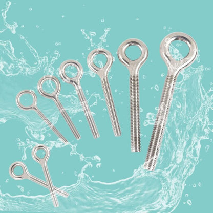 M6 304 Stainless Steel Ring Long Screw Threaded ROd Ring Bolt 10 pcs V1188-MS-227-0603