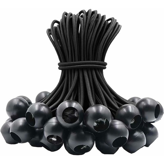 30 pcs Bungee Cords, Rubber Bungee Cords With Elastic Ball For Tarp Tents, Banner, Flag, Camping, Pavilion V1188-MS-227-0604