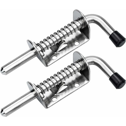 2 pcs Garage Door Lock Spring Latch Steel Spring Bolts Door Latches And Bolts 128Mm For Garage Door Garden V1188-MS-227-0605