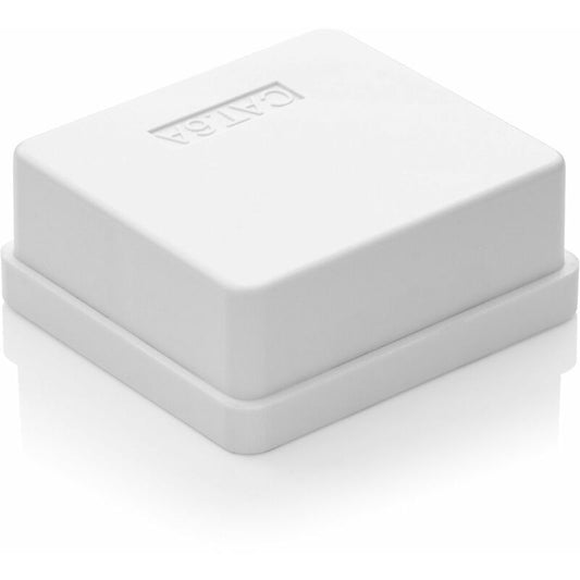 2 X Cat 6A Network Sockets, 2 X Rj45 Ftp Sockets, Shielded 10Gbit Lan Ethernet Wall Mount Cable, White V1188-MS-227-0608