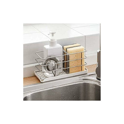 304 Stainless Steel Sponge Holder, Multifunctional Kitchen Sink Organizer, Dish Drainer Tray, Soap Dish, V1188-MS-227-0609