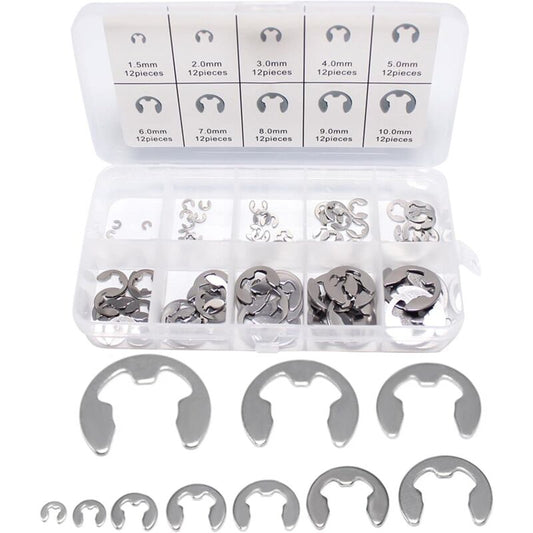 120 pcs 10 Different Sizes Stainless Steel Lock Washers With Box For Wave Groove Machine Automotive V1188-MS-227-0623