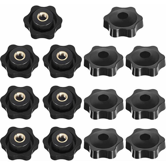 M8 Female Thread Clamping Knob, Star Head Clamping Nuts Knob, Clamping Nuts Star Shape Handle, Female Thread V1188-MS-227-0631