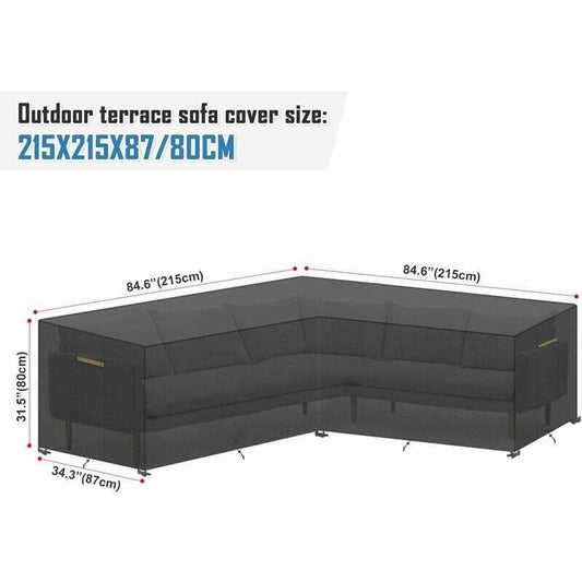 Waterproof Sofa Cover Outdoor Furniture Cover Garden Furniture Cover Furniture Protective Cover L-Shaped V1188-MS-227-0634