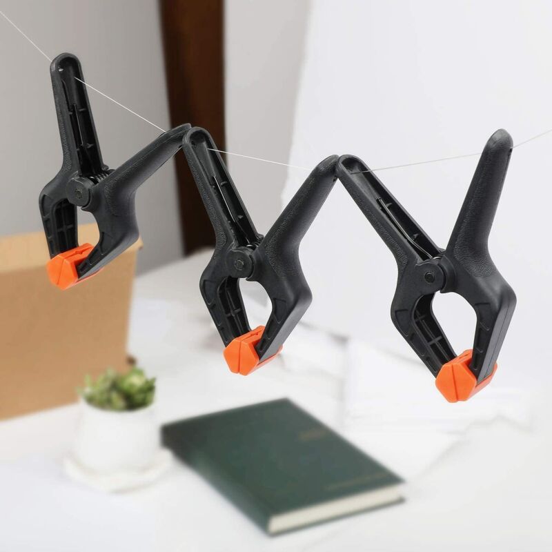 Plastic Spring Clamps, 8 Pieces, Opening Up To 25.4Mm, Clamp For Decoration, Woodworking And Photography V1188-MS-227-0635