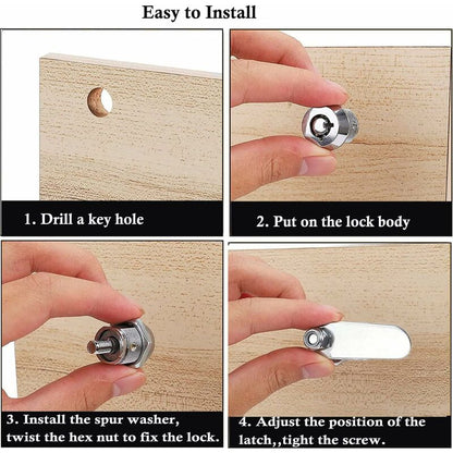 Thread Tubular Cam Lock, Cylinder Lock Security Lock For Barrel Mailbox For Door, Drawer, Cupboard, Mailbox V1188-MS-227-0636