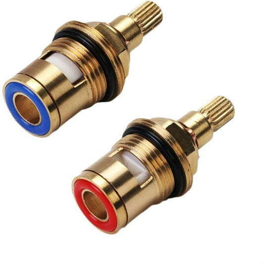 Ceramic Disc Head, Pair Of Universal Replacement Ceramic Faucet Cartridges, 1/2" Quarter Turn 20 Notches X V1188-MS-227-0637