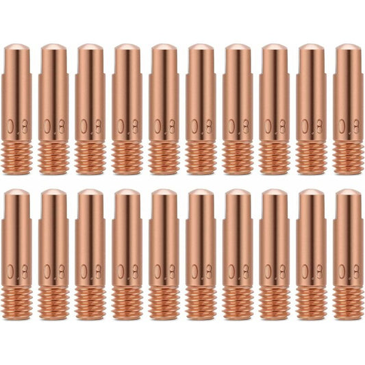 Mig Contact Nozzle, Welding Contact Tips, 20 pcs Copper Contact Tip For 15Ak Mig Welding Torch V1188-MS-227-0657