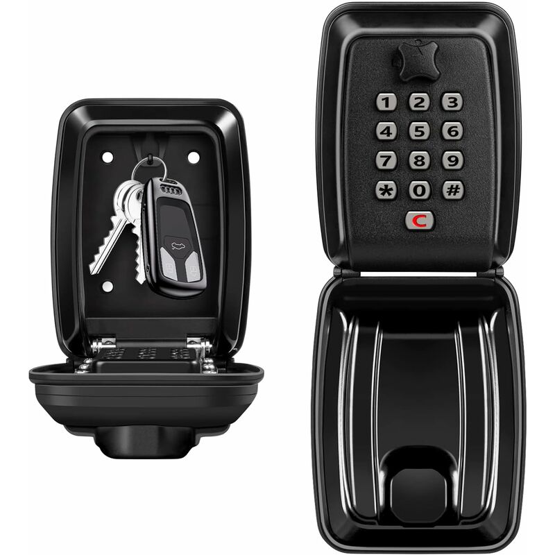 Outdoor Security Key Box, Large Wall Mounted Key Box With 12 Digit Code, Waterproof And Rustproof Security V1188-MS-227-0658
