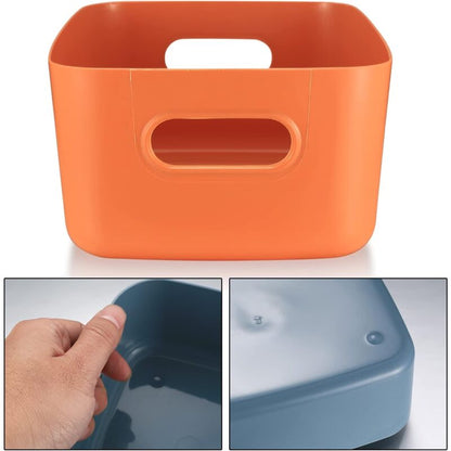 6 Pieces Plastic Storage Basket With Handles, Small Storage Box Organizer For Bathroom, Kitchen, Bedroom, V1188-MS-227-0659
