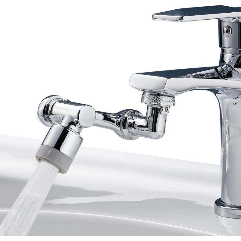 Multifunctional ROtatable Faucet Extension, 1080 degrees Brass Faucet Extension, Water Saving Faucet Adapter, V1188-MS-227-0663