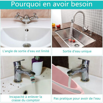 Multifunctional ROtatable Faucet Extension, 1080 degrees Brass Faucet Extension, Water Saving Faucet Adapter, V1188-MS-227-0663