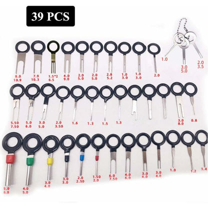 39 pcs Terminal Removal Tool Kit Terminal Removal Tool Connector Pin Extractor Car Electrical Wiring Crimp V1188-MS-227-0664
