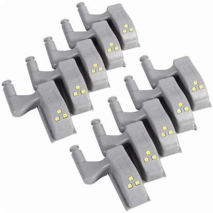 10 pcs LED Hinge Sensor Light For Cupboard Wardrobe Kitchen Night Lamp Wardrobe Cabinet Night Light V1188-MS-227-0668
