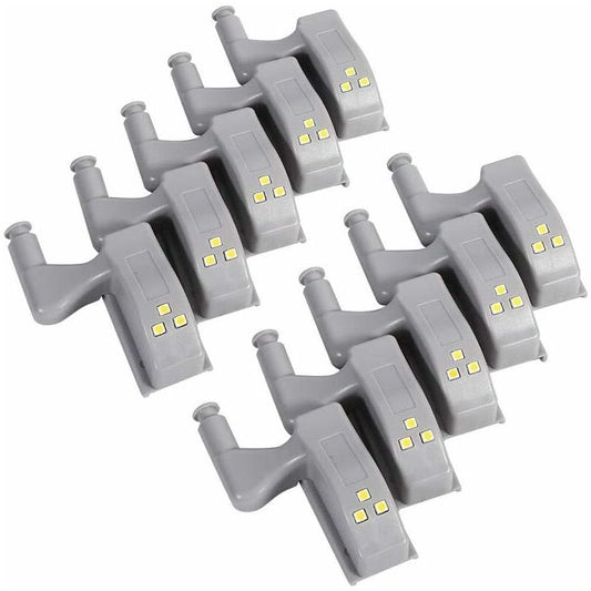 10 pcs LED Hinge Sensor Light For Cupboard Wardrobe Kitchen Night Lamp Wardrobe Cabinet Night Light V1188-MS-227-0668